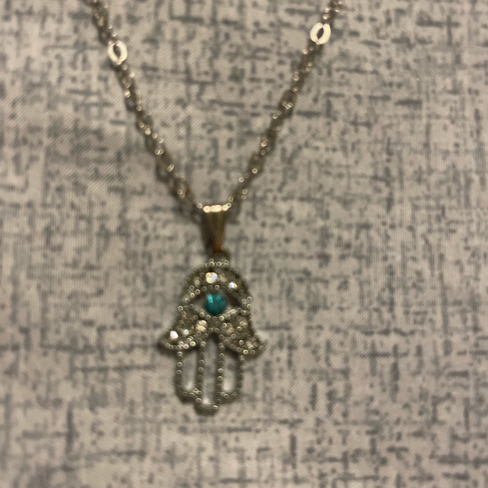 Silver Hamsa Necklace